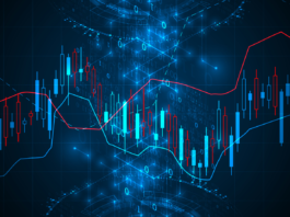 Various virtual graphs overlapping on a technological background.