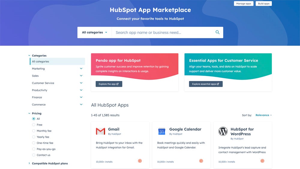 HubSpot’s App Marketplace.